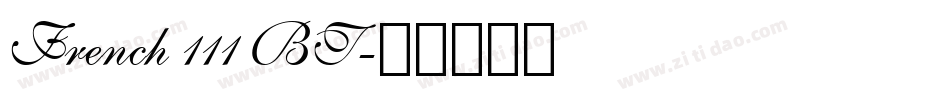 French 111 BT字体转换